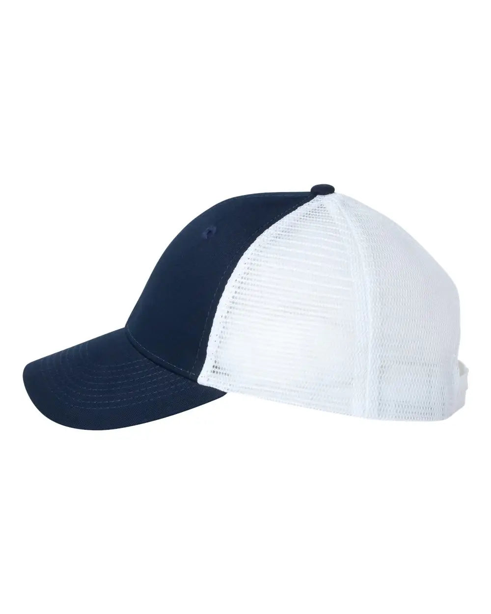 Valucap VC400 Mesh-Back Twill Trucker Cap - Navy White - Navy White / One Size Fits Most
