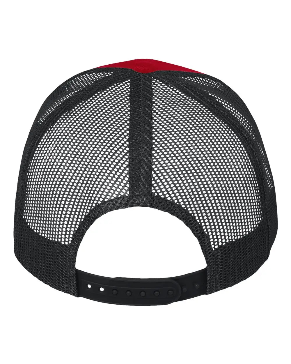 Valucap VC400 Mesh-Back Twill Trucker Cap - Red Black - Red Black / One Size Fits Most