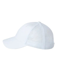 Valucap VC400 Mesh-Back Twill Trucker Cap - White - White / One Size Fits Most