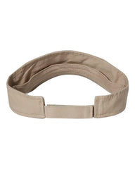 Valucap VC500 Bio-Washed Visor - Khaki - Khaki / One Size Fits Most