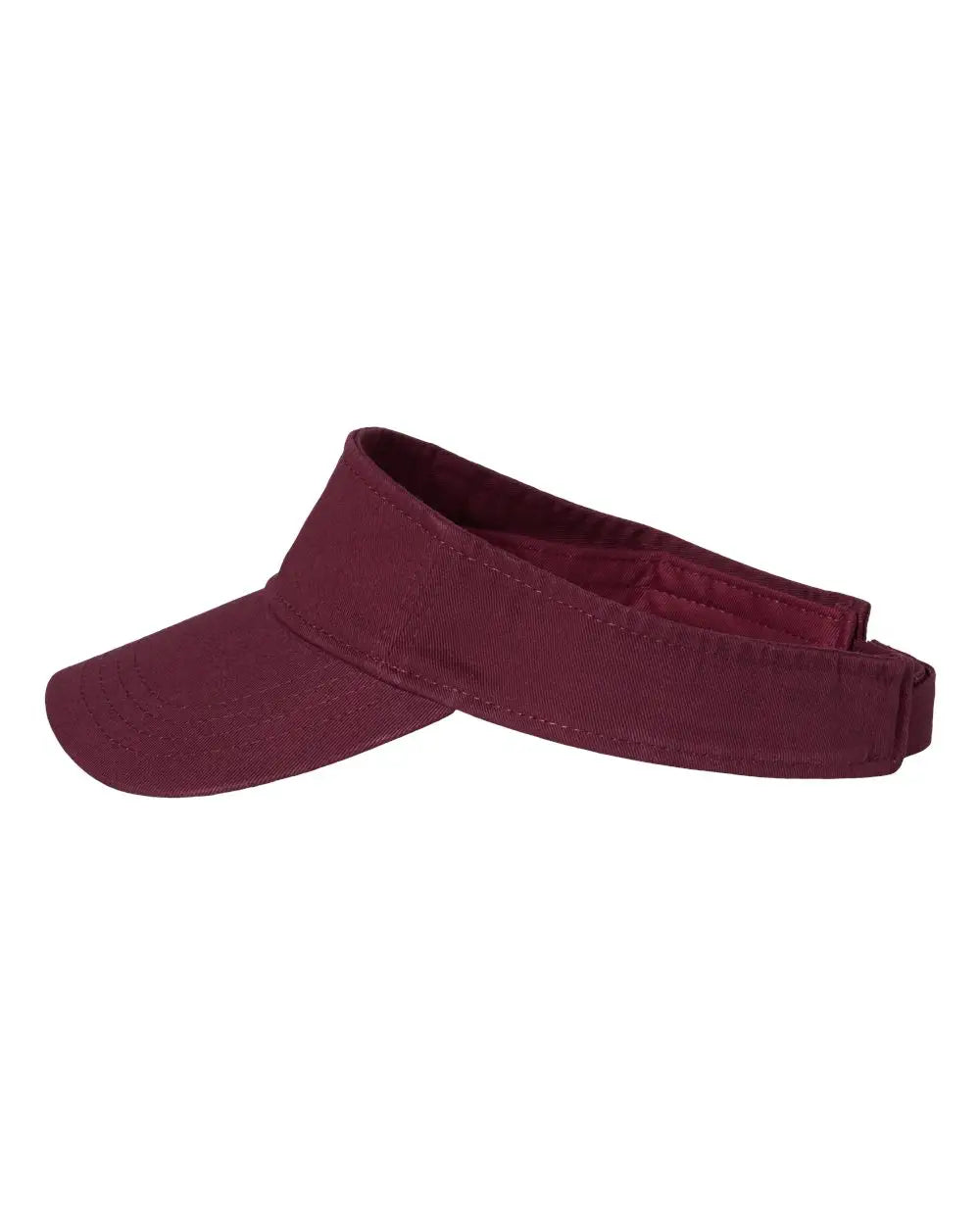 Valucap VC500 Bio-Washed Visor - Maroon - Maroon / One Size Fits Most