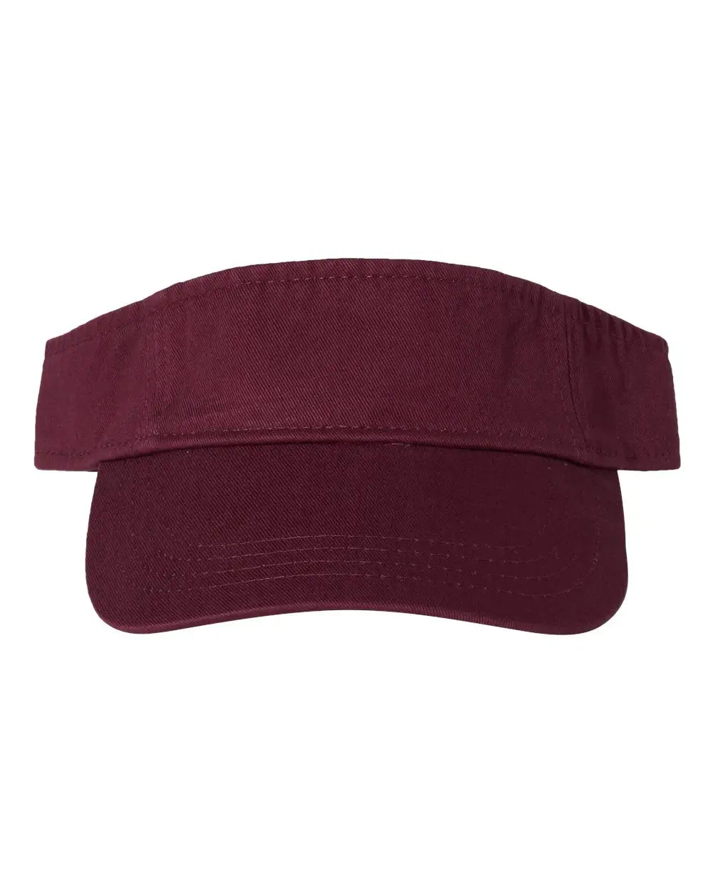 Valucap VC500 Bio-Washed Visor - Maroon - Maroon / One Size Fits Most
