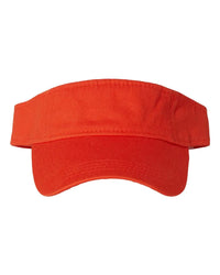 Valucap VC500 Bio-Washed Visor - Orange - Orange / One Size Fits Most