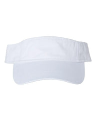Valucap VC500 Bio-Washed Visor - White - White / One Size Fits Most
