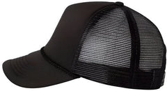 Valucap VC700 Foam Mesh-Back Trucker Cap - Black Black - Black / 6 5/8’’ - 7 3/8’’
