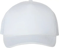 Valucap VC700 Foam Mesh Back Trucker Cap White White White / One Size Fits Most