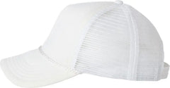 Valucap VC700 Foam Mesh-Back Trucker Cap - White White - White White / One Size Fits Most