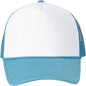 Valucap VC700 Foam Mesh-Back Trucker Cap - White Baby Blue - White Baby Blue / One Size Fits Most