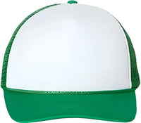 Valucap VC700 Foam Mesh Back Trucker Cap White Kelly White Kelly / One Size Fits Most