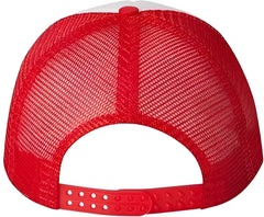 Valucap VC700 Foam Mesh Back Trucker Cap White Red White Red / 6 5/8’’ 7 3/8’’