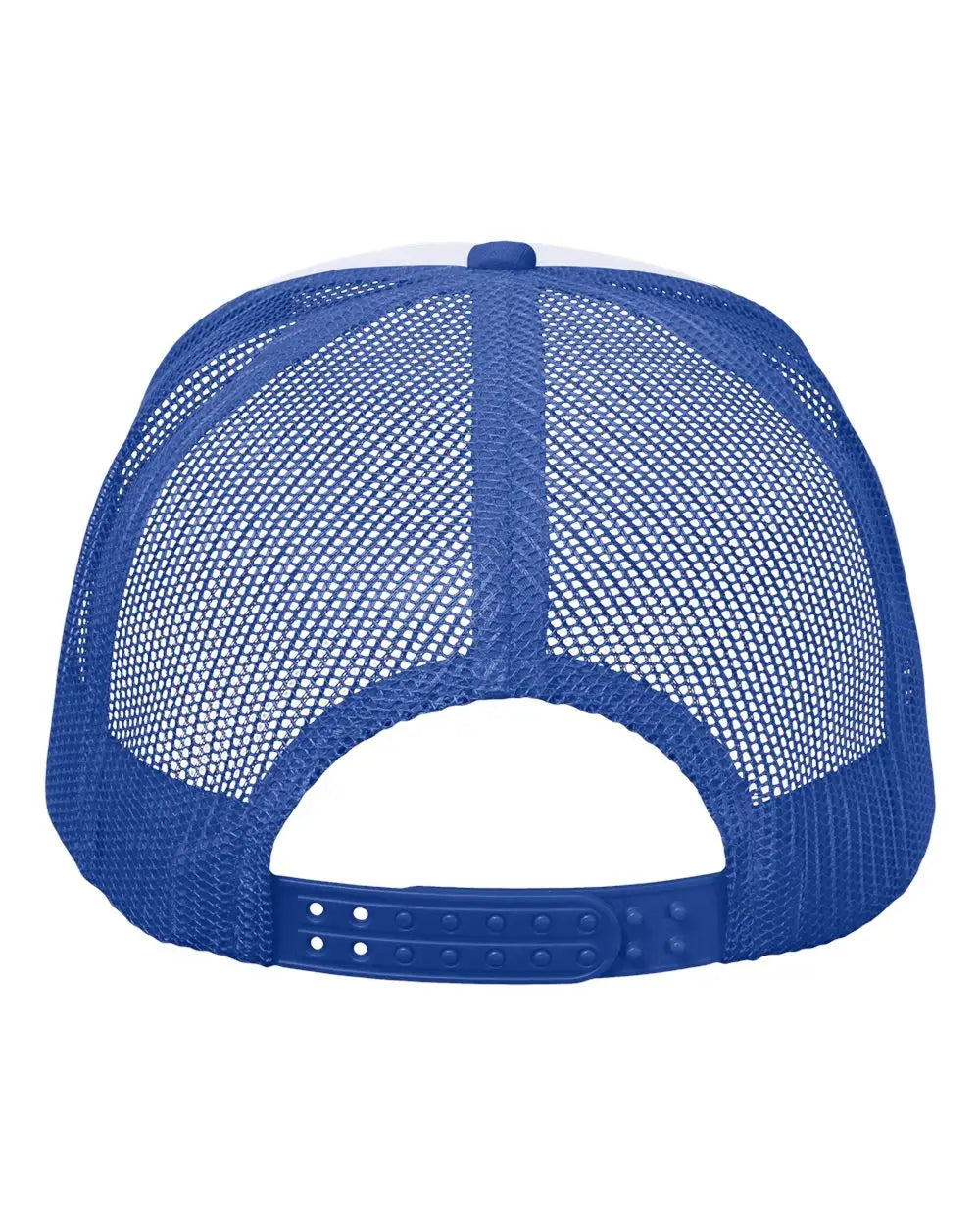 Valucap VC700 Foam Mesh-Back Trucker Cap - White Royal Red - White Royal Red / One Size Fits Most