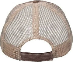 Valucap VC990 Contrast Stitch Cap - Brown Khaki - Brown Khaki / One Size Fits Most