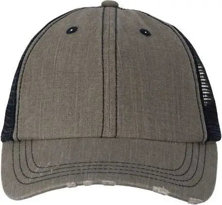 Valucap VC990 Contrast Stitch Cap - Olive Green Navy - Olive Navy / One Size Fits Most