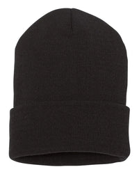 YP Classics 1501KC Cuffed Beanie - Black - Black / One Size Fits Most