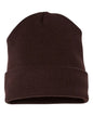 YP Classics 1501KC Cuffed Beanie - Brown - Brown / One Size Fits Most