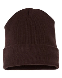 YP Classics 1501KC Cuffed Beanie - Brown - Brown / One Size Fits Most