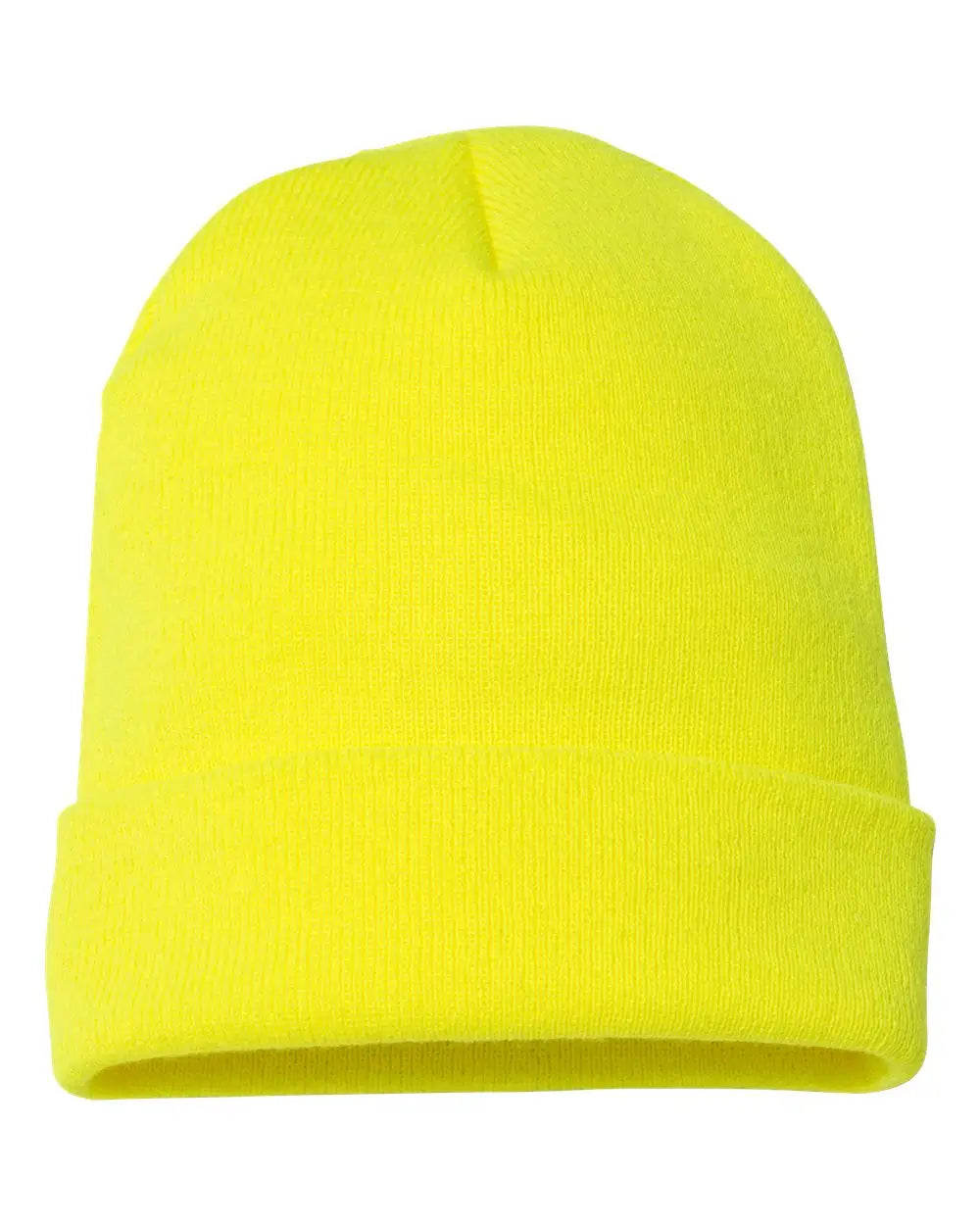 YP Classics 1501KC Cuffed Beanie - Safety Yellow - Safety Yellow / One Size Fits Most