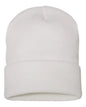 YP Classics 1501KC Cuffed Beanie - White - White / One Size Fits Most
