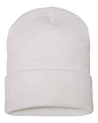 YP Classics 1501KC Cuffed Beanie - White - White / One Size Fits Most