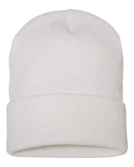 YP Classics 1501KC Cuffed Beanie - White - White / One Size Fits Most