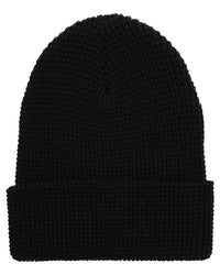 YP Classics 2501KC Waffle Cuffed Beanie - Black - Black / One Size Fits Most