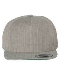 YP Classics 5089M Premium Five-Panel Snapback Cap - Heather Gray - Heather Gray / One Size Fits Most