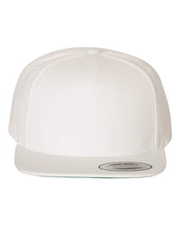 YP Classics 5089M Premium Five-Panel Snapback Cap - White - White / One Size Fits Most
