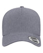 YP Classics 5389AP Five-Panel Snapback with Perforated Cap - Heather Gray - Heather Gray / One Size Fits Most