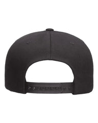 YP Classics 6007 Five-Panel Cotton Twill Snapback Cap - Black - Black / One Size Fits Most