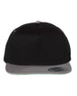 YP Classics 6007 Five-Panel Cotton Twill Snapback Cap - Black Gray - Black Gray / One Size Fits Most