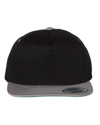 YP Classics 6007 Five-Panel Cotton Twill Snapback Cap - Black Gray - Black Gray / One Size Fits Most