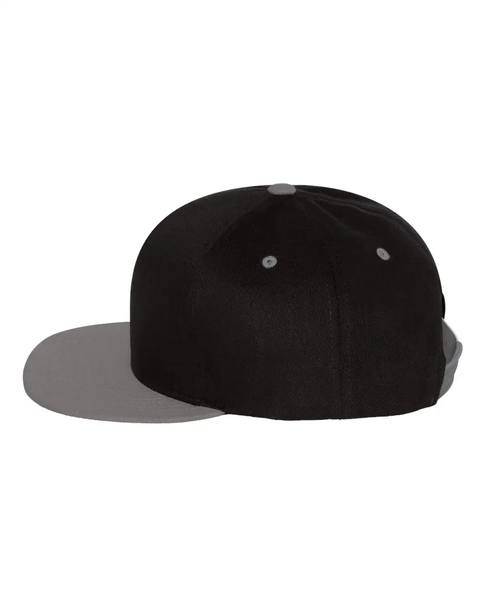 YP Classics 6007 Five-Panel Cotton Twill Snapback Cap - Black Gray - Black Gray / One Size Fits Most