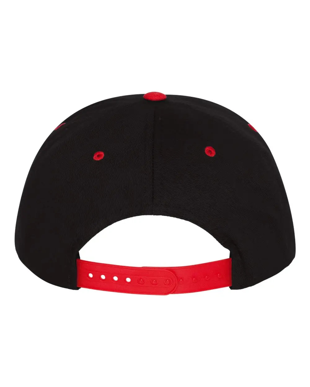 YP Classics 6007 Five-Panel Cotton Twill Snapback Cap - Black Red - Black Red / One Size Fits Most