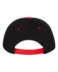 YP Classics 6007 Five-Panel Cotton Twill Snapback Cap - Black Red - Black Red / One Size Fits Most
