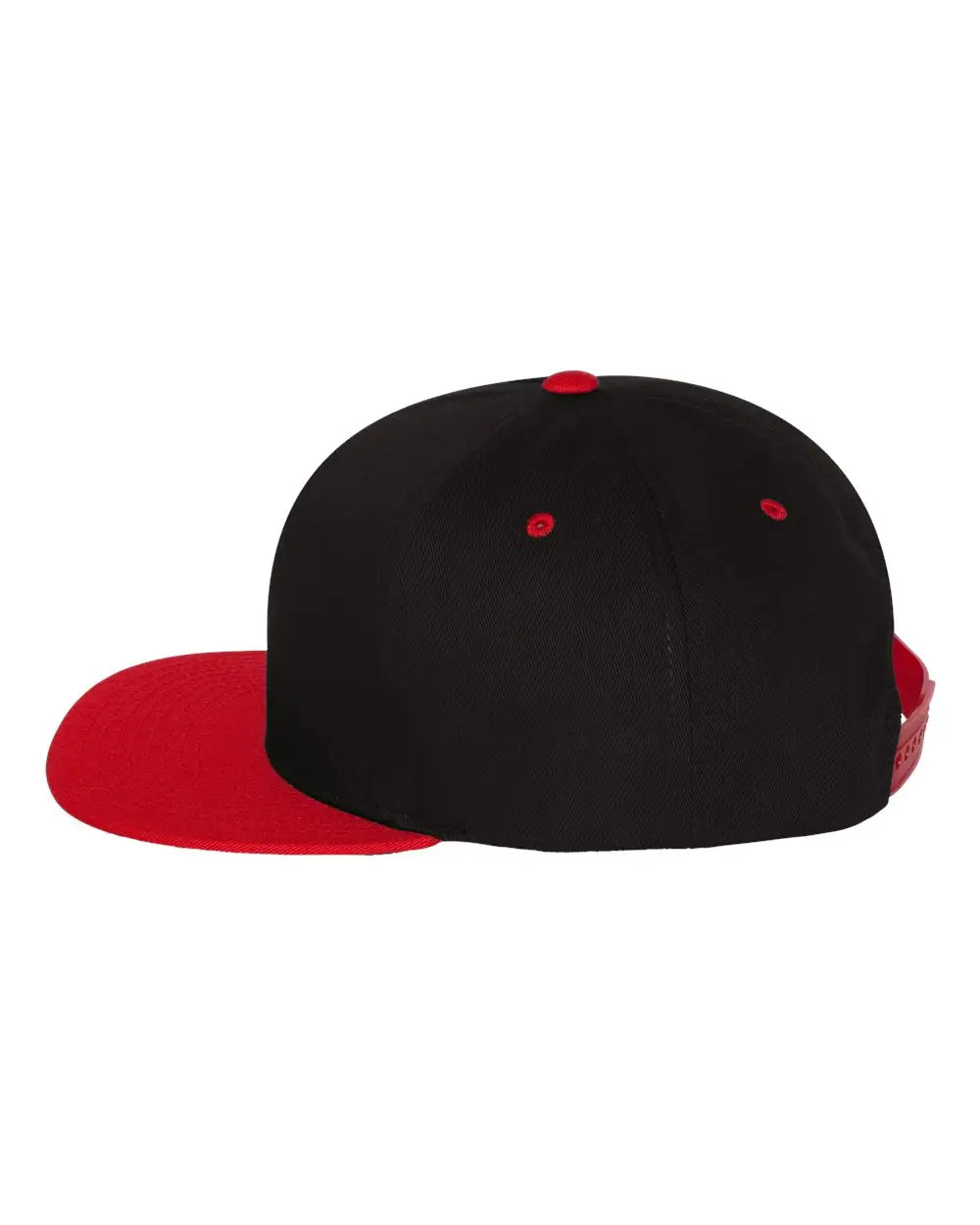 YP Classics 6007 Five-Panel Cotton Twill Snapback Cap - Black Red - Black Red / One Size Fits Most