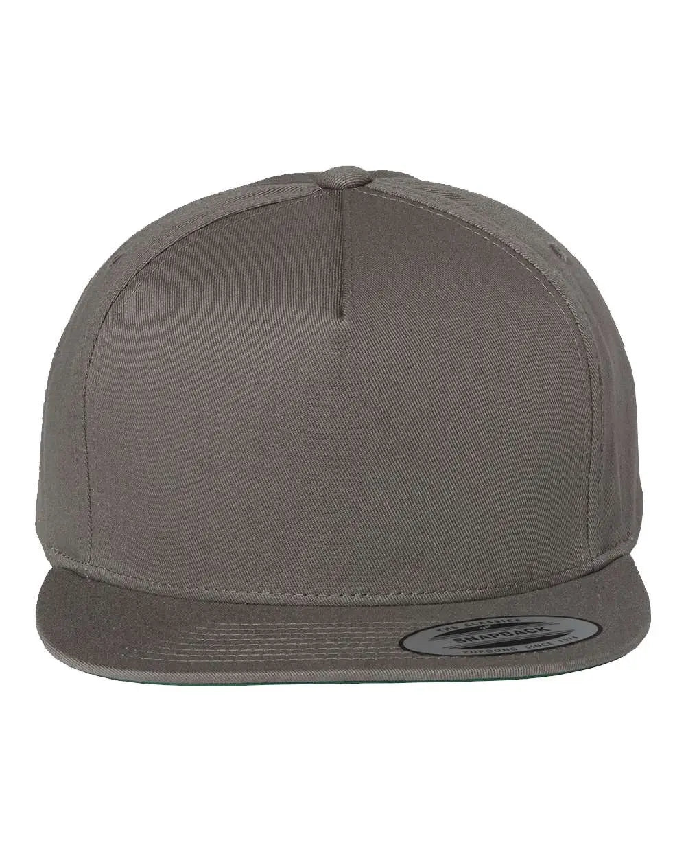 YP Classics 6007 Five-Panel Cotton Twill Snapback Cap - Dark Gray - Dark Gray / One Size Fits Most