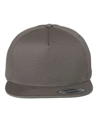 YP Classics 6007 Five-Panel Cotton Twill Snapback Cap - Dark Gray - Dark Gray / One Size Fits Most