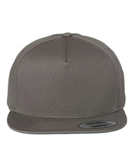 YP Classics 6007 Five-Panel Cotton Twill Snapback Cap - Dark Gray - Dark Gray / One Size Fits Most