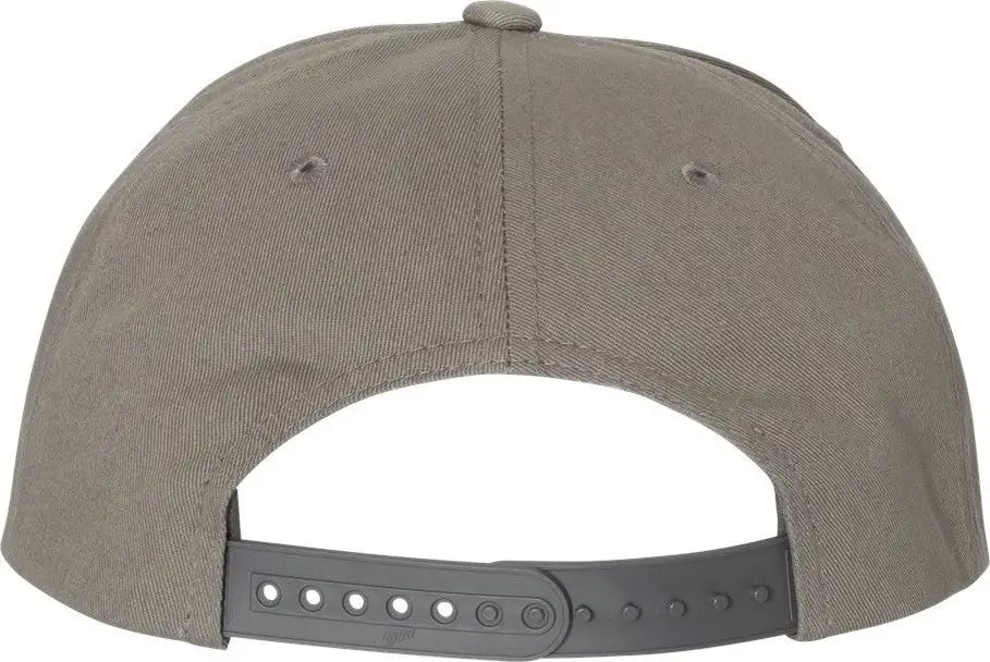 YP Classics 6007 Five-Panel Cotton Twill Snapback Cap - Gray - Gray / One Size Fits Most