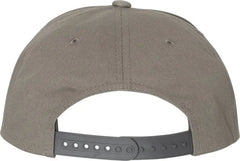 YP Classics 6007 Five-Panel Cotton Twill Snapback Cap - Gray - Gray / One Size Fits Most