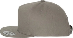 YP Classics 6007 Five-Panel Cotton Twill Snapback Cap - Gray - Gray / One Size Fits Most