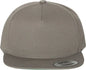 YP Classics 6007 Five-Panel Cotton Twill Snapback Cap - Gray - Gray / One Size Fits Most