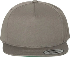 YP Classics 6007 Five-Panel Cotton Twill Snapback Cap - Gray - Gray / One Size Fits Most