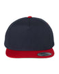 YP Classics 6007 Five-Panel Cotton Twill Snapback Cap - Navy Red - Navy Red / One Size Fits Most