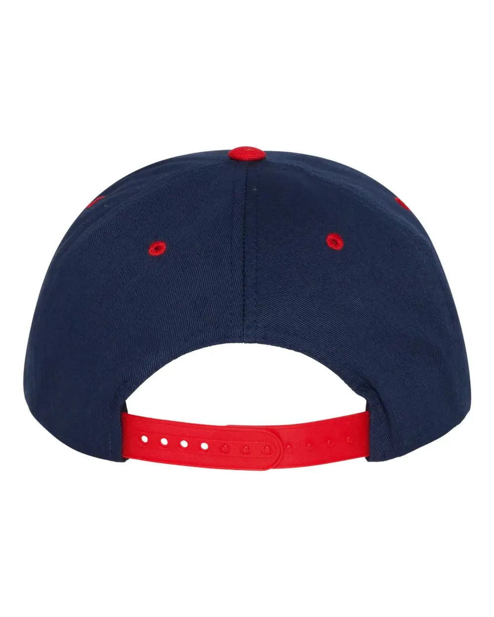 YP Classics 6007 Five-Panel Cotton Twill Snapback Cap - Navy Red - Navy Red / One Size Fits Most