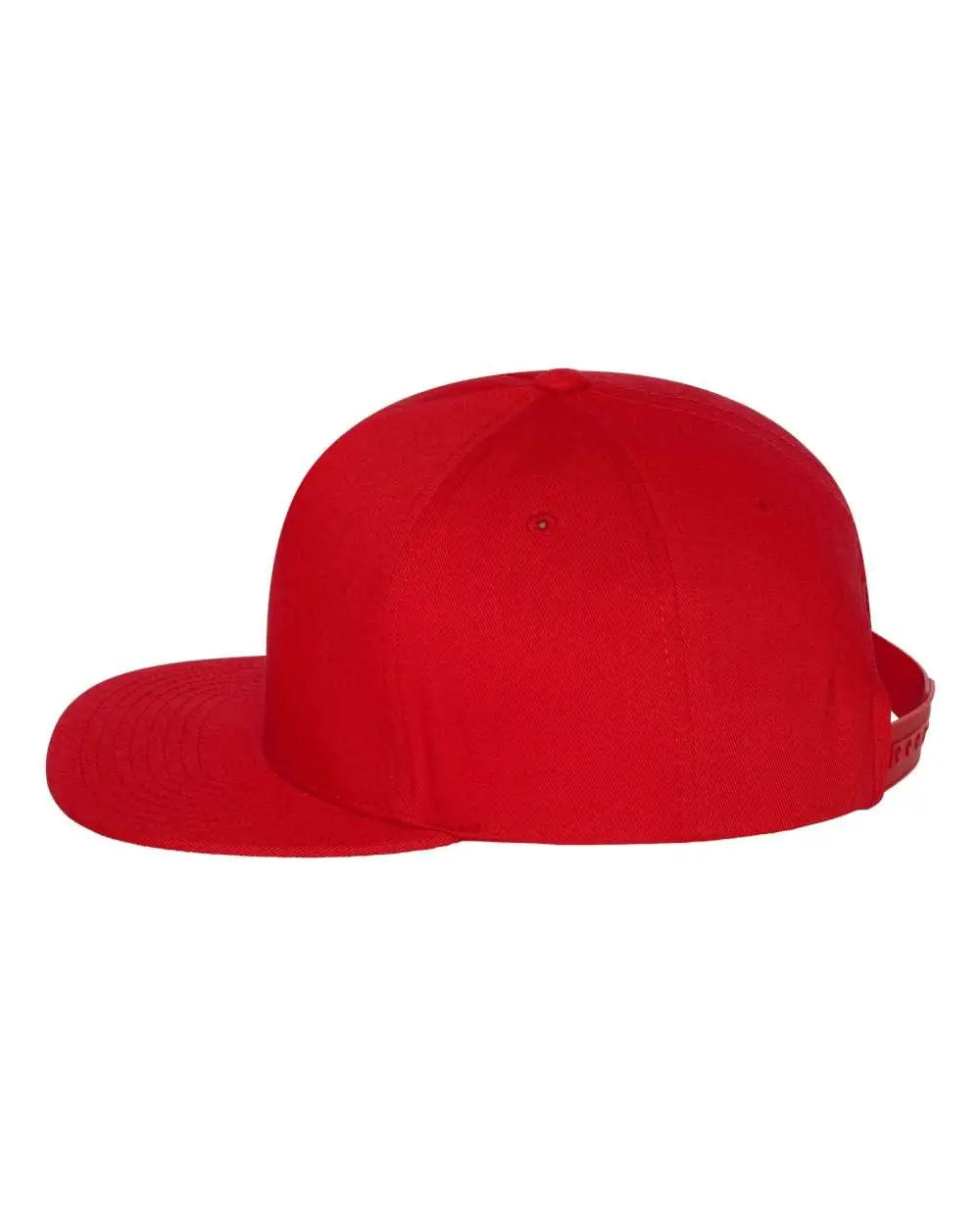 YP Classics 6007 Five-Panel Cotton Twill Snapback Cap - Red - Red / One Size Fits Most