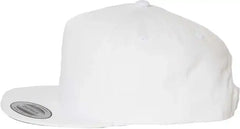 YP Classics 6007 Five-Panel Cotton Twill Snapback Cap - White - White / One Size Fits Most