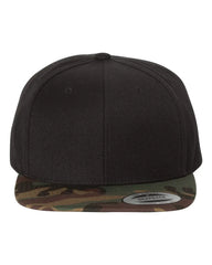 YP Classics 6089M Premium Flat Bill Snapback Cap - Black Camo - Black Camo / One Size Fits Most
