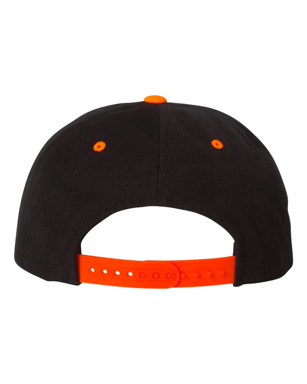 YP Classics 6089M Premium Flat Bill Snapback Cap - Black Neon Orange - Black Neon Orange / One Size Fits Most
