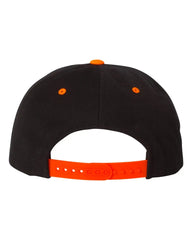YP Classics 6089M Premium Flat Bill Snapback Cap - Black Neon Orange - Black Neon Orange / One Size Fits Most